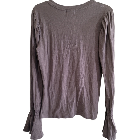 Nation Ltd. Penny Tee with Flounce Cuff Medium Pima Cotton Puff Shoulders - Picture 6 of 7